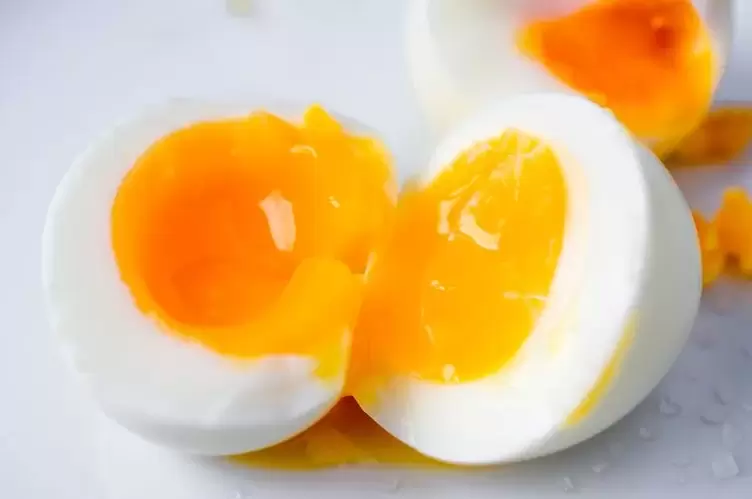 soft boiled chicken egg for a carbohydrate-free diet